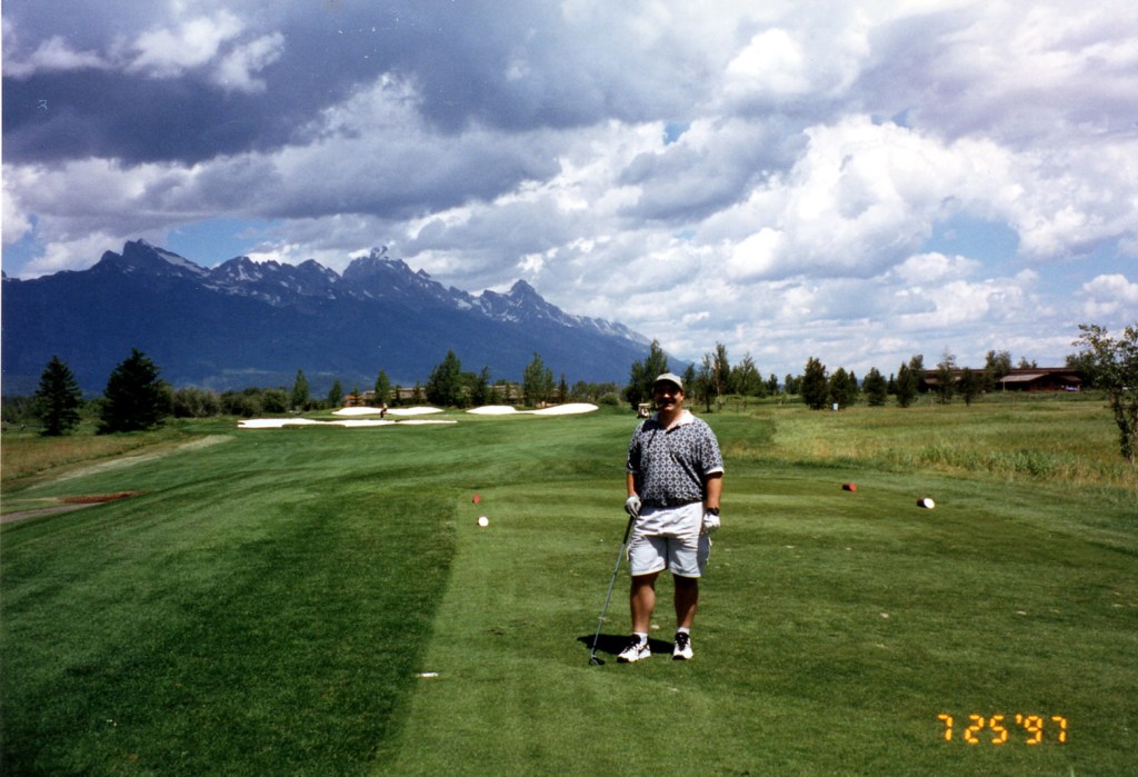 Playing golf at Jackson Hole WY